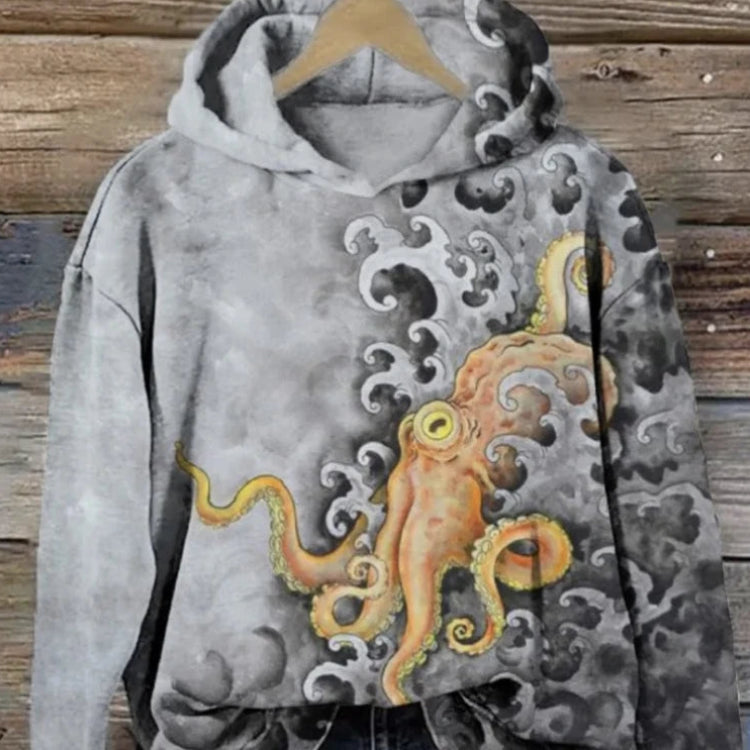 NEXT STREET Blue Ocean Tentacles Hoodie