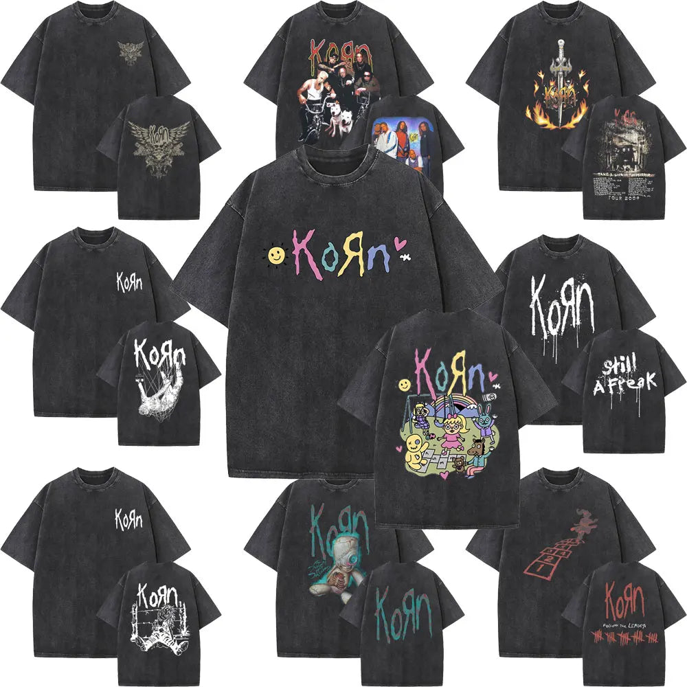 NEXT STREET Vintage Korn Graphic TEE