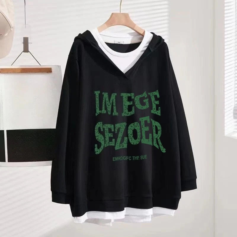 NEXT STREET Kpop Patchwork Hoodie