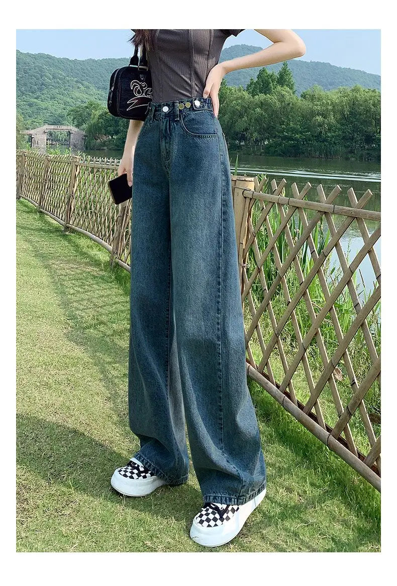 NEXT STREET Gridline High Waist Jeans