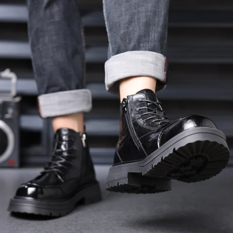 NEXT STREET Autumn Workwear Leather Boots