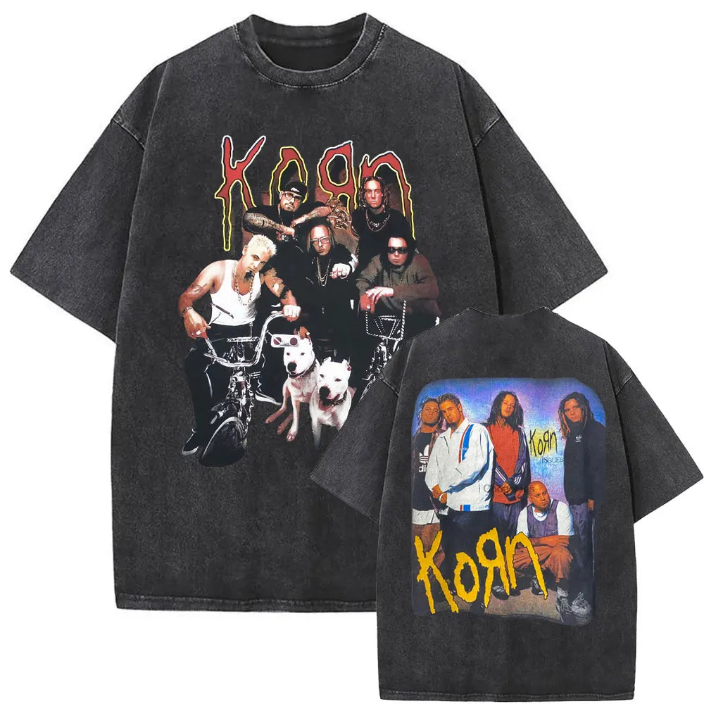 NEXT STREET Vintage Korn Graphic TEE