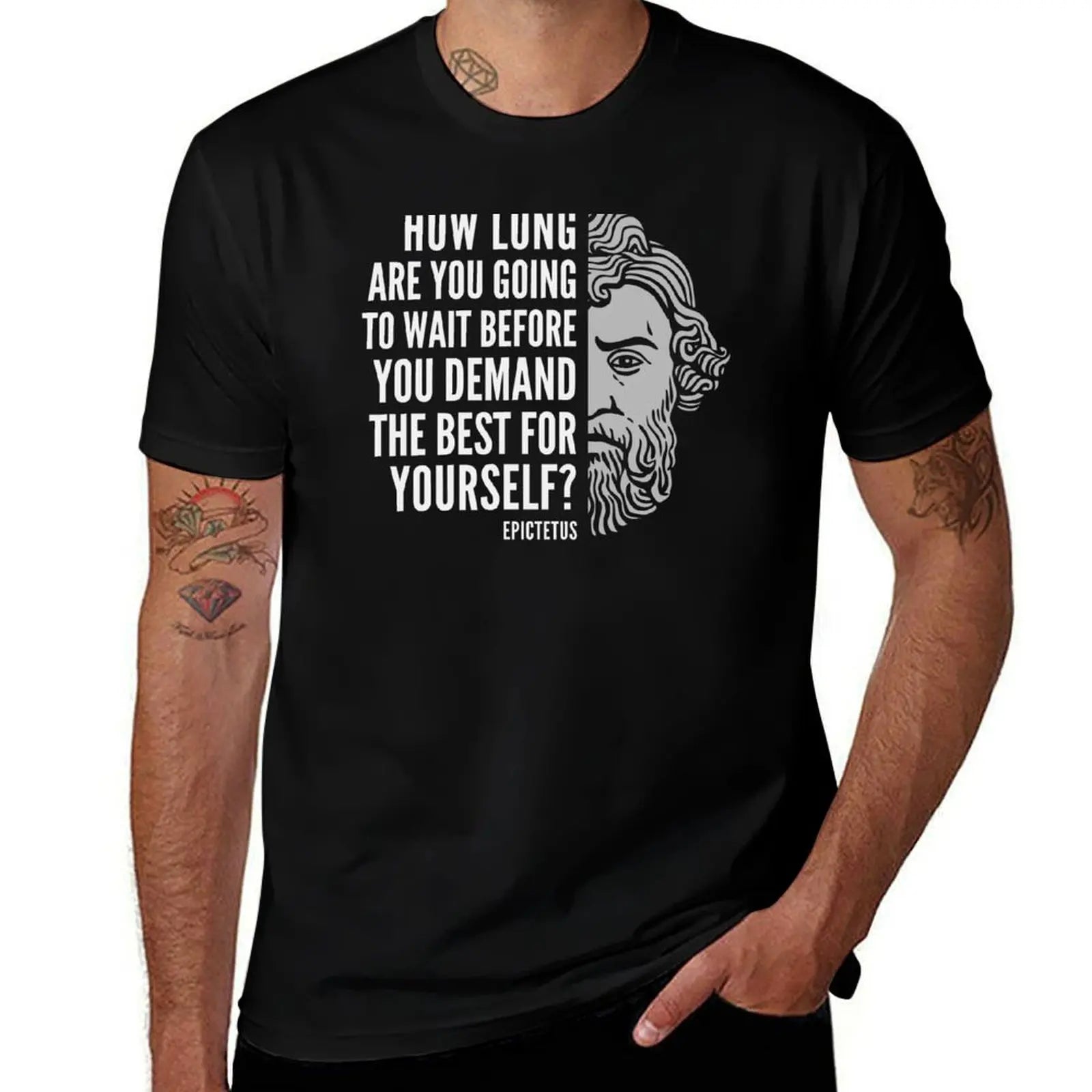 NEXT STREET Epictetus Quote Tech TEE