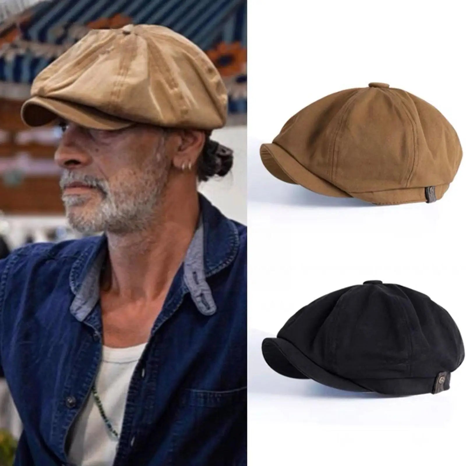 NEXT STREET Octagonal British Newsboy Hat