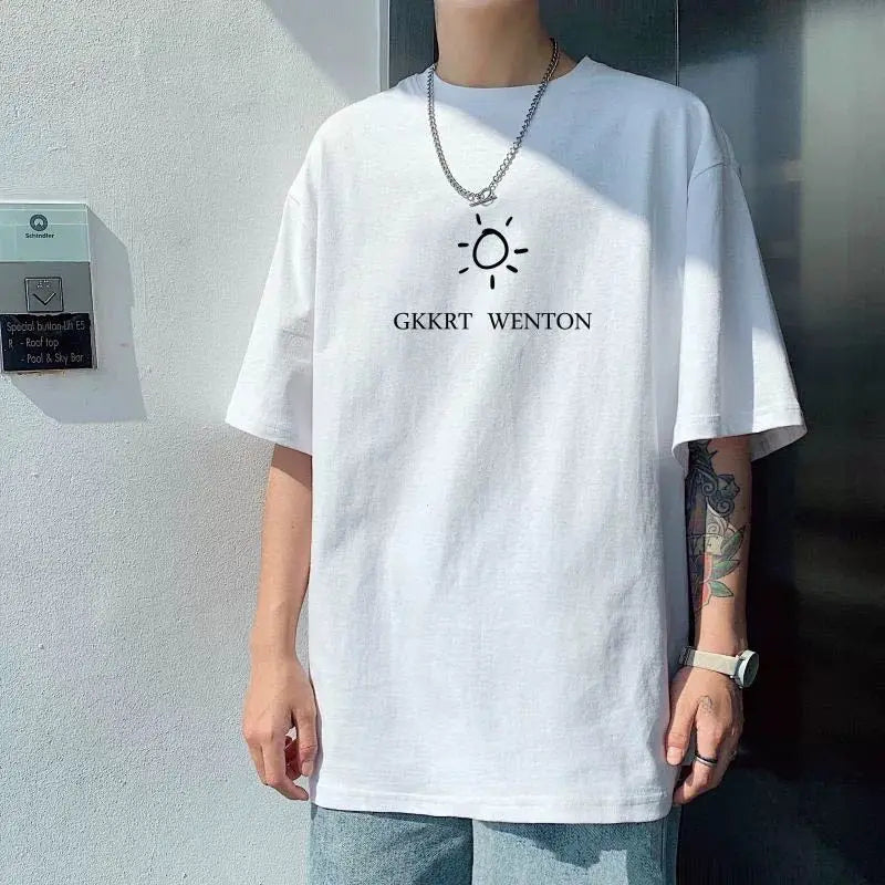 NEXT STREET Oversized Print Tech TEE