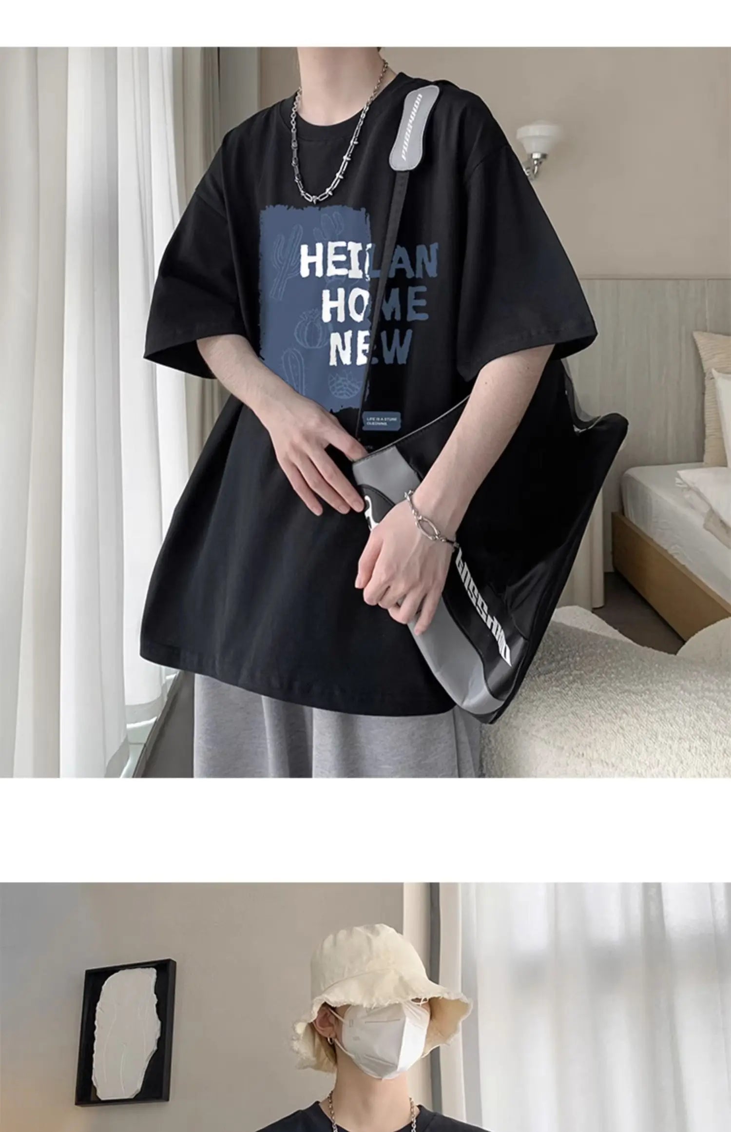 NEXT STREET Loose Tech-Print TEE