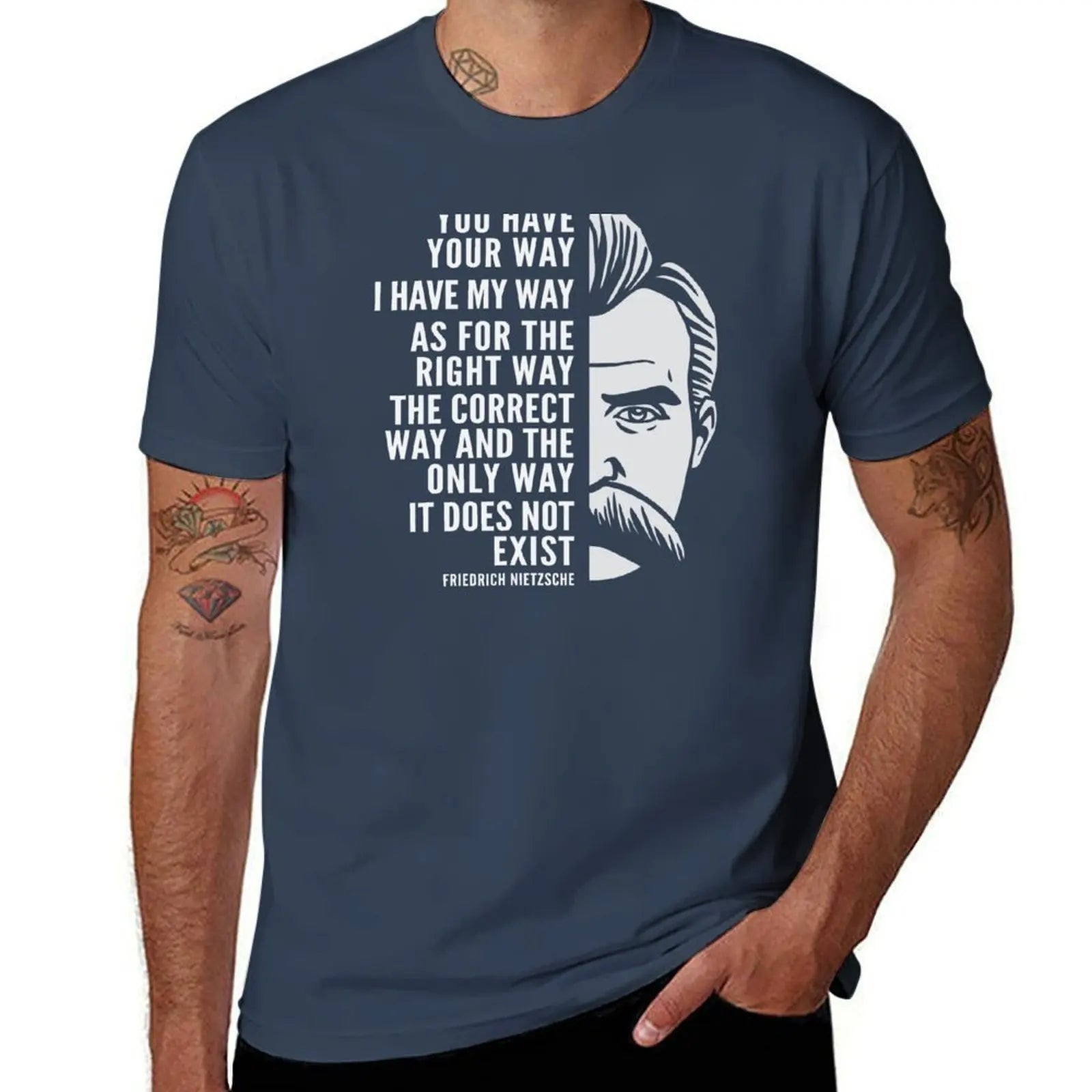NEXT STREET Nietzsche Quote Tech TEE