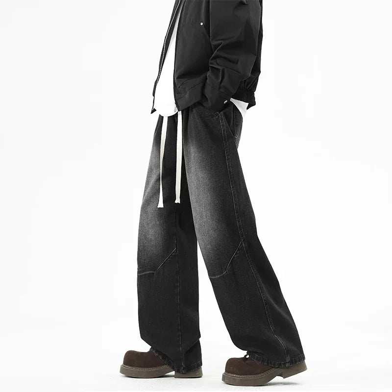 NEXT STREET Wide Leg Distressed Jeans