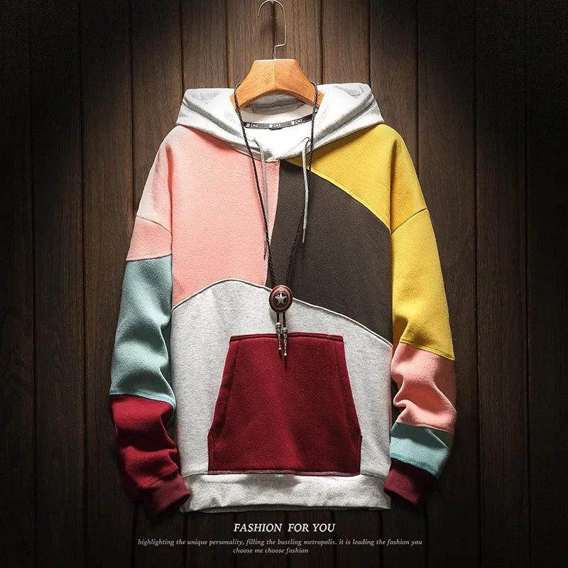 NEXT STREET Patchwork Heavyweight Hoodie