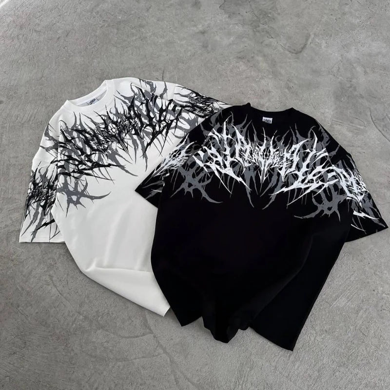 NEXT STREET Thorn Texture Y2K TEE