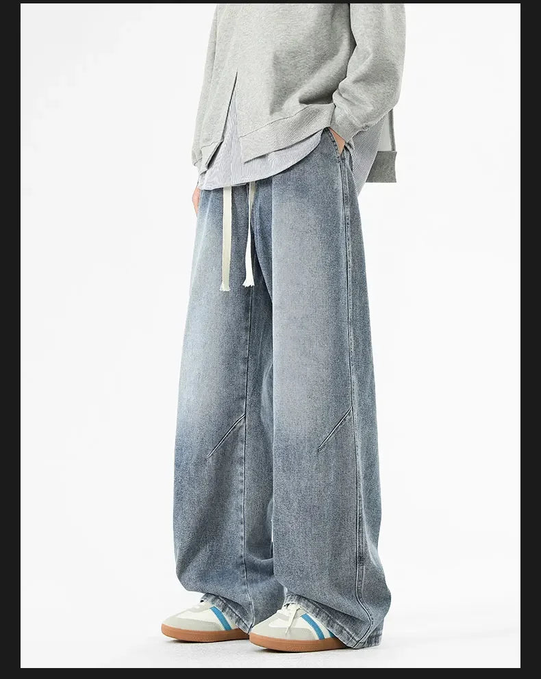 NEXT STREET Wide Leg Distressed Jeans