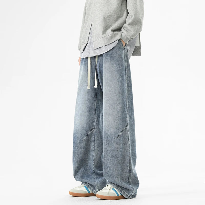 NEXT STREET Wide Leg Distressed Jeans