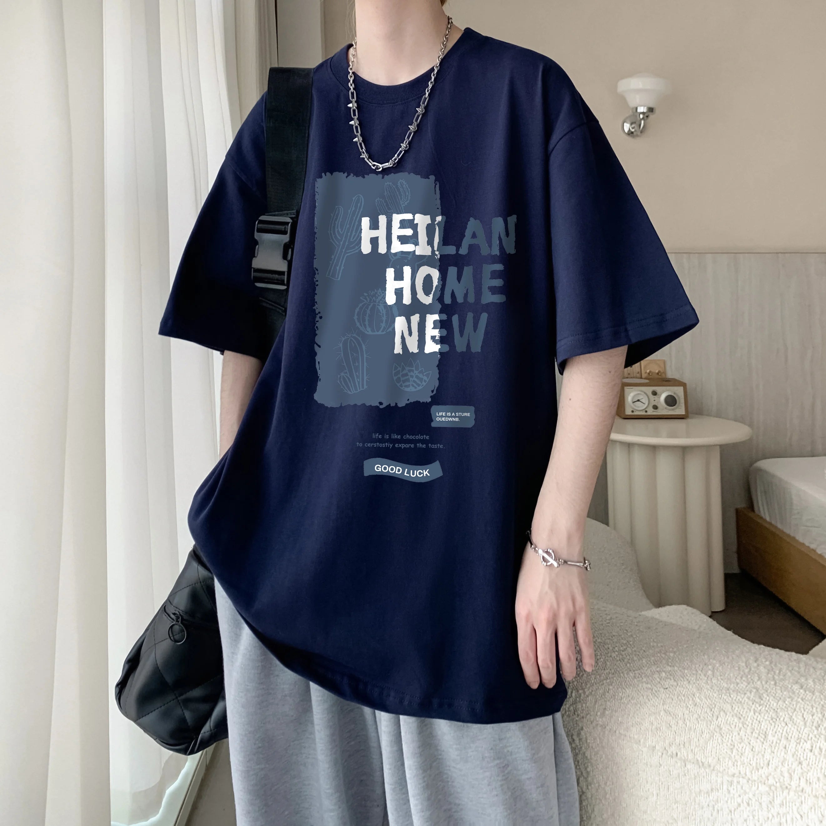 NEXT STREET Loose Tech-Print TEE
