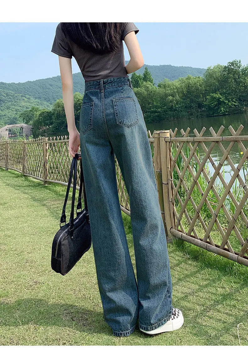 NEXT STREET Gridline High Waist Jeans