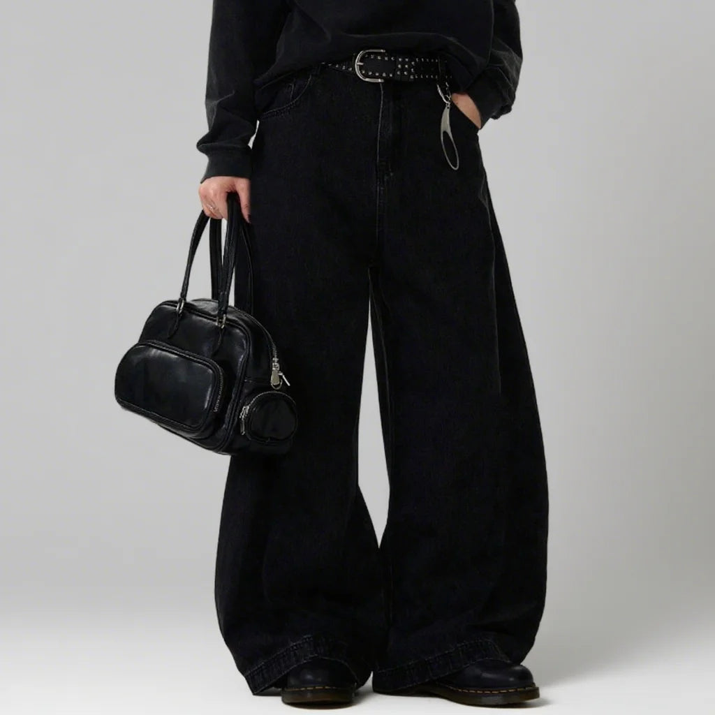 NEXT STREET Curved Knife Wide-Leg Jeans