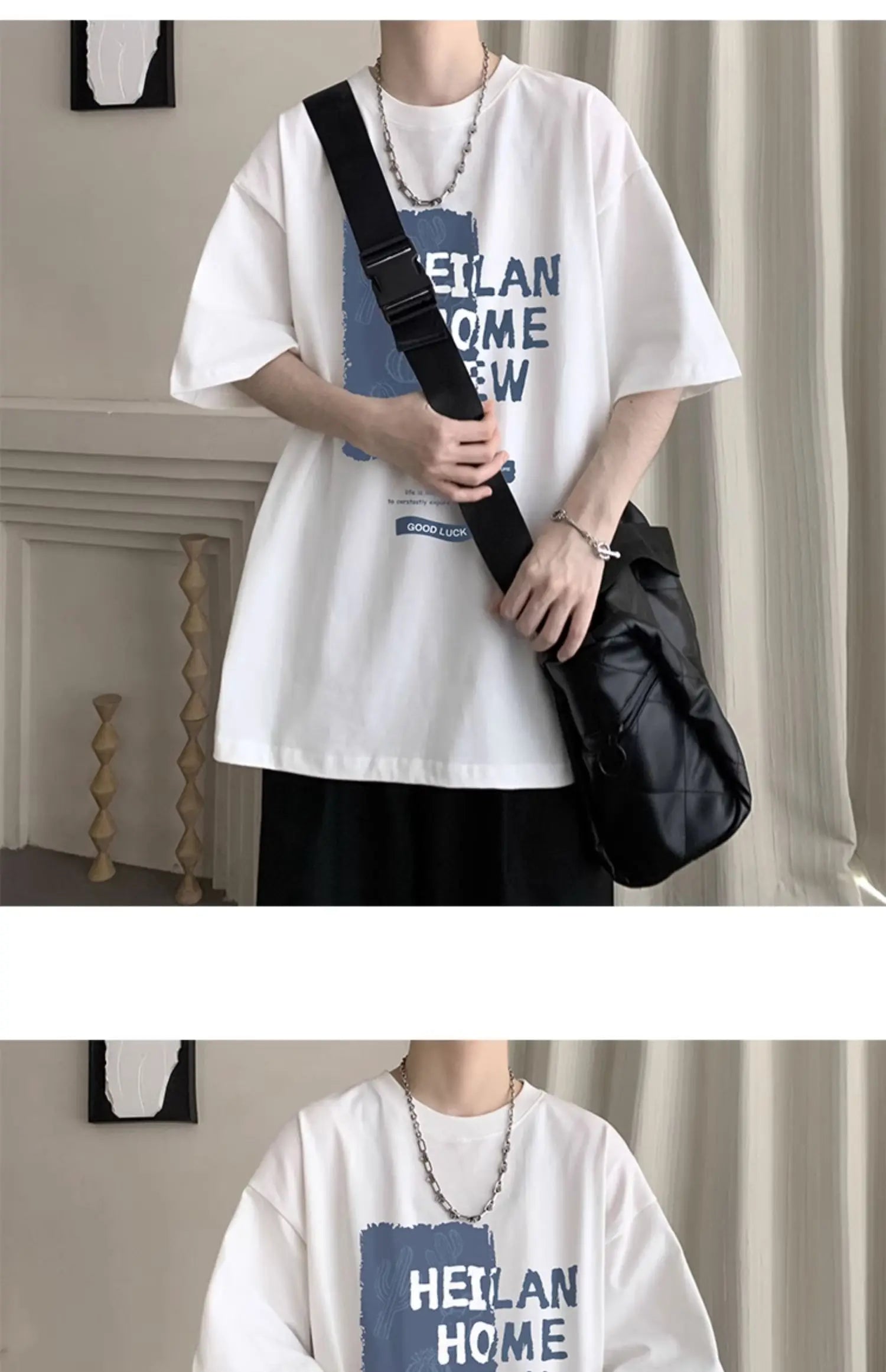 NEXT STREET Loose Tech-Print TEE