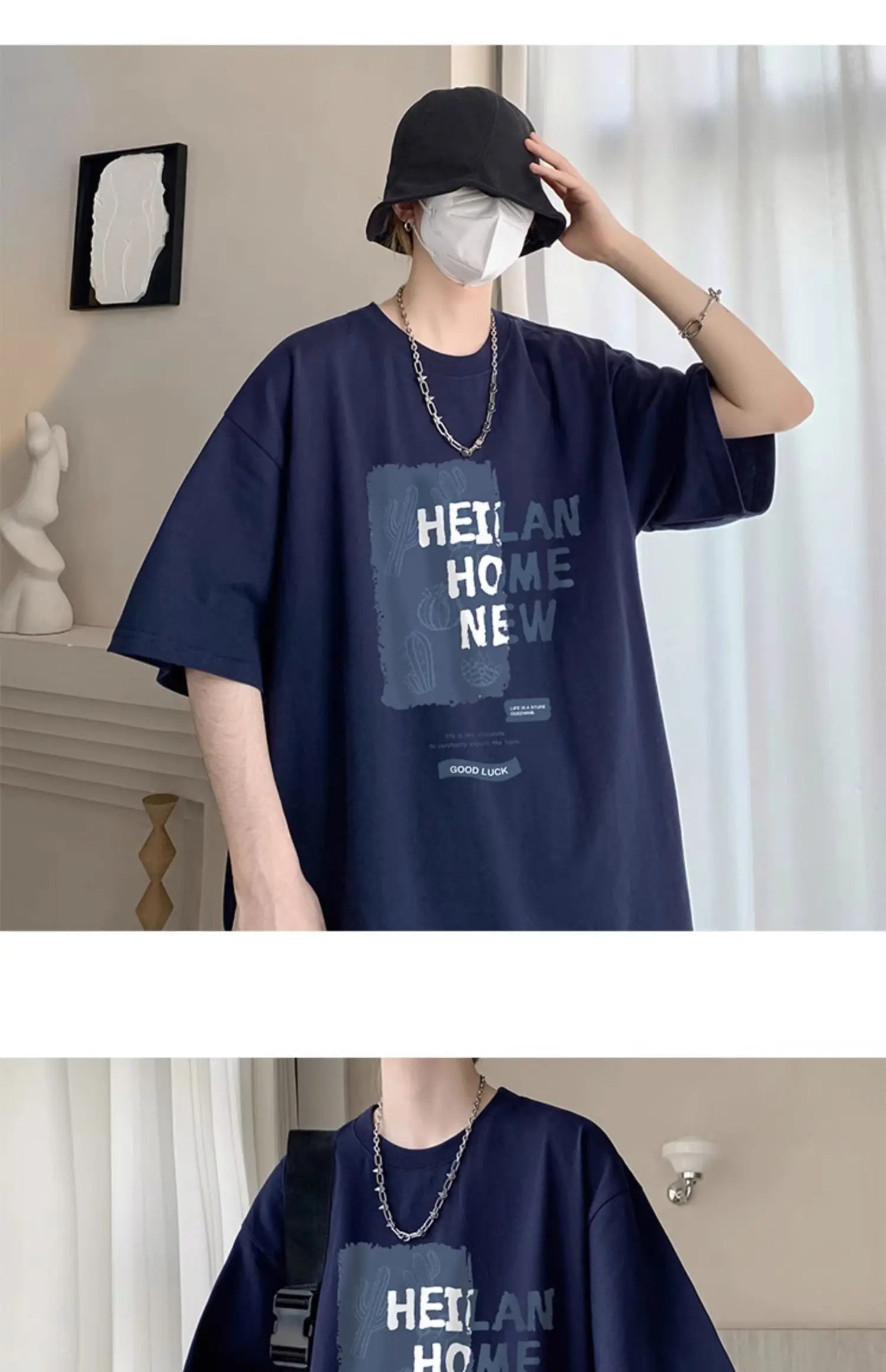 NEXT STREET Loose Tech-Print TEE