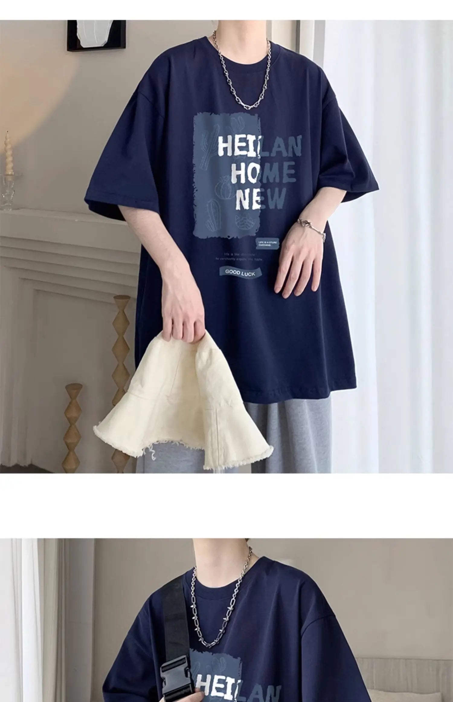 NEXT STREET Loose Tech-Print TEE