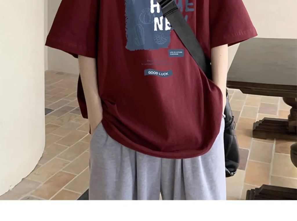 NEXT STREET Loose Tech-Print TEE