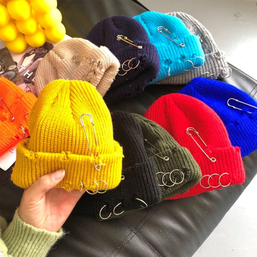 NEXT STREET Pierced Smile Knit Hat