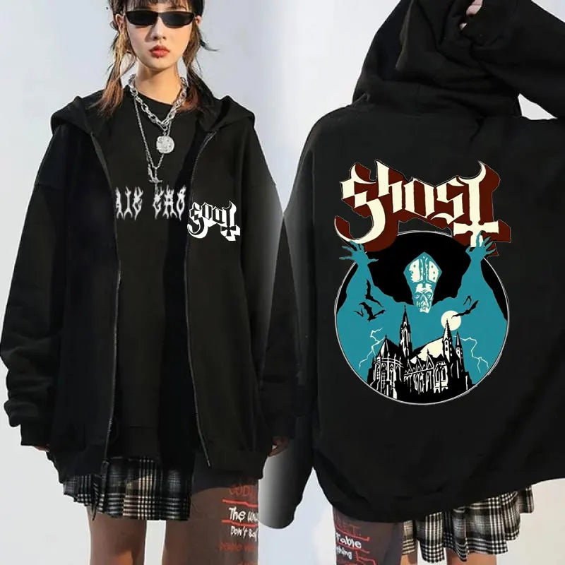 NEXT STREET Y2K Gothic Butterfly Hoodie