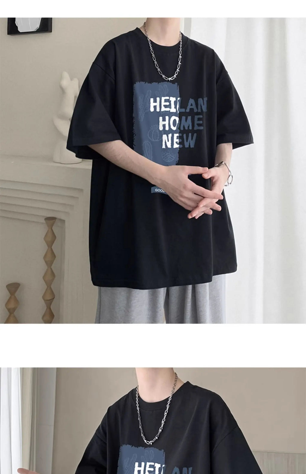 NEXT STREET Loose Tech-Print TEE