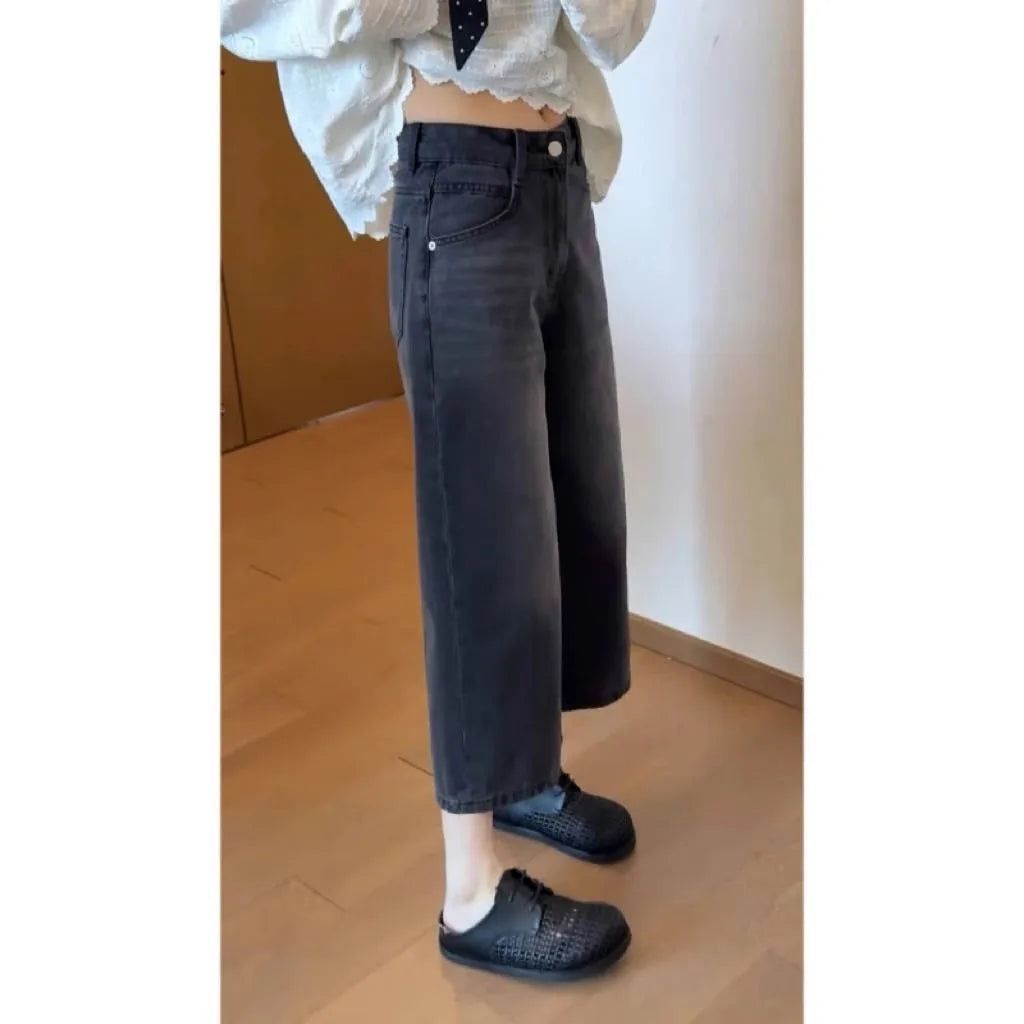 NEXT STREET Retro High-Waist Wide Leg Jeans