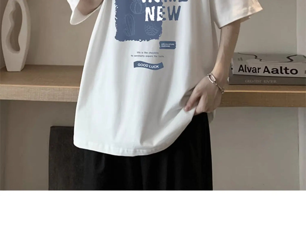 NEXT STREET Loose Tech-Print TEE