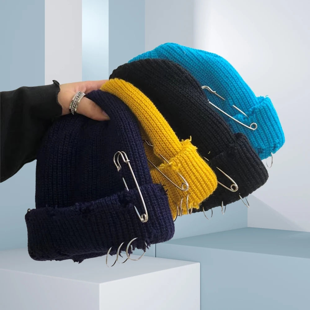NEXT STREET Pierced Smile Knit Hat