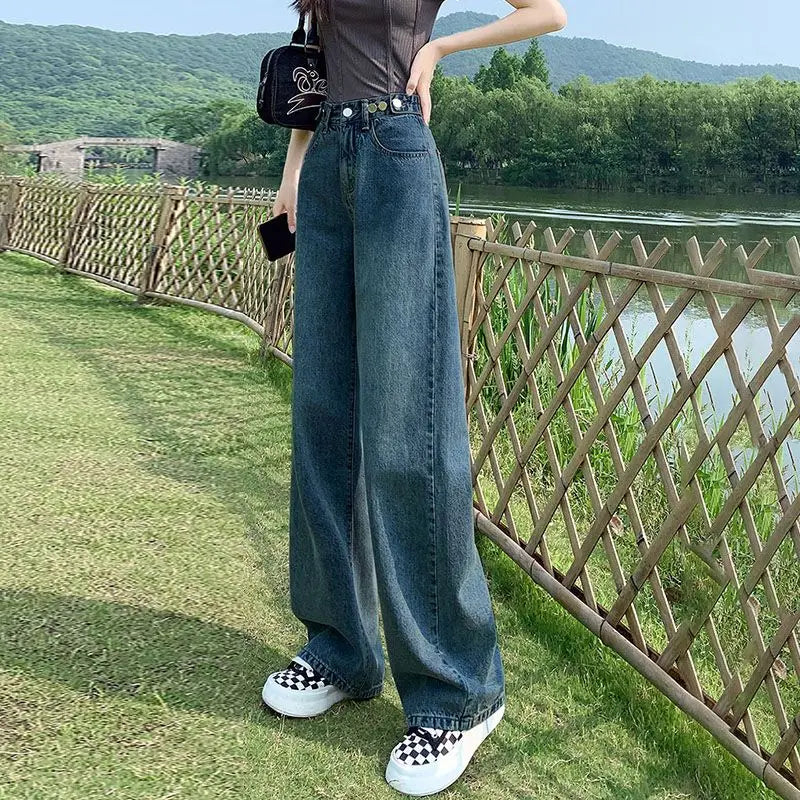 NEXT STREET Gridline High Waist Jeans