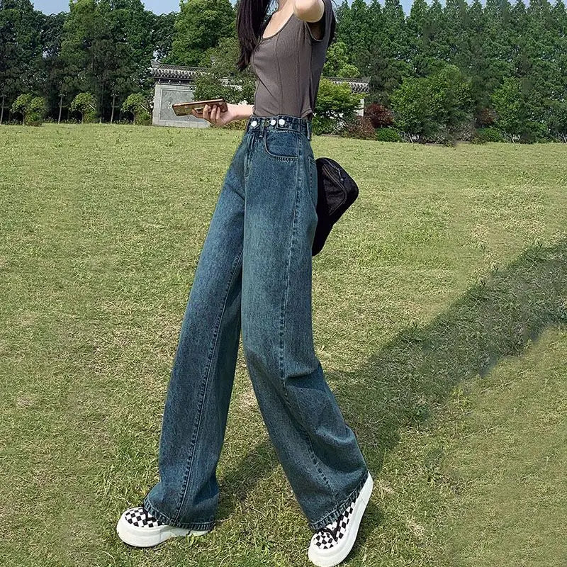 NEXT STREET Gridline High Waist Jeans