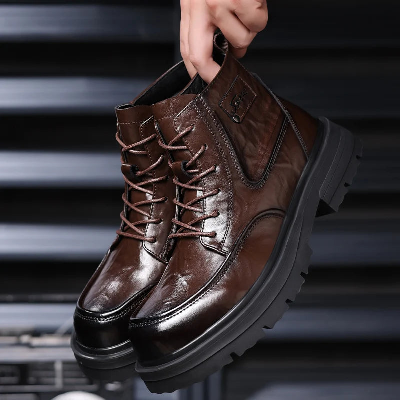 NEXT STREET Autumn Workwear Leather Boots