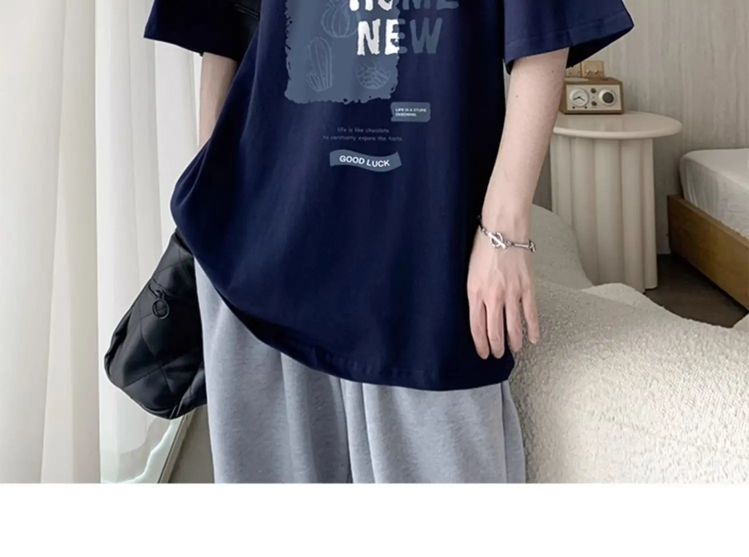 NEXT STREET Loose Tech-Print TEE