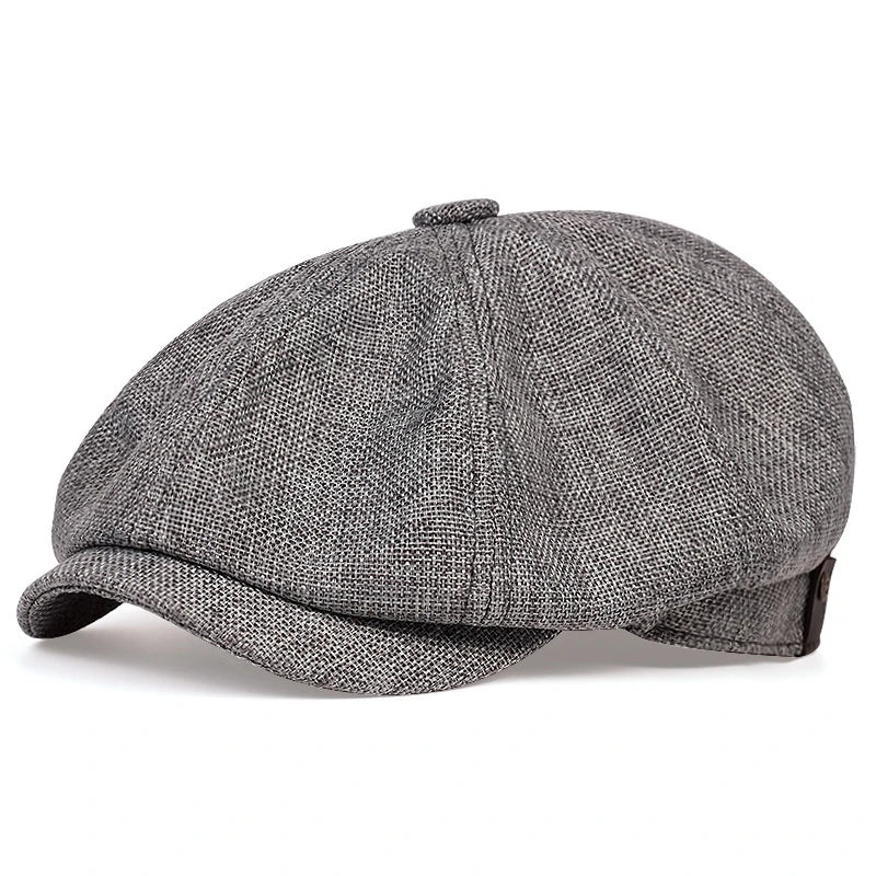 NEXT STREET Herringbone Grid Newsboy Hat