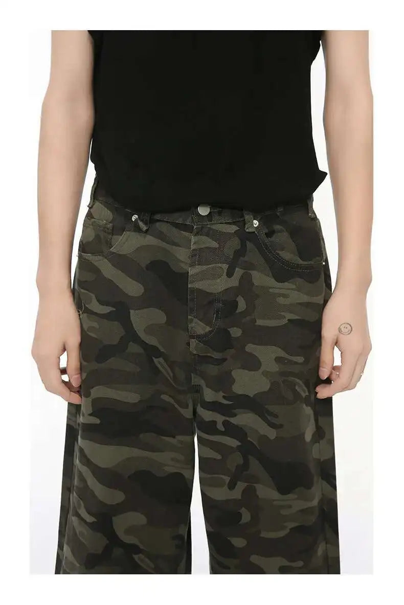 NEXT STREET Vintage Camo Wide-Leg Jeans