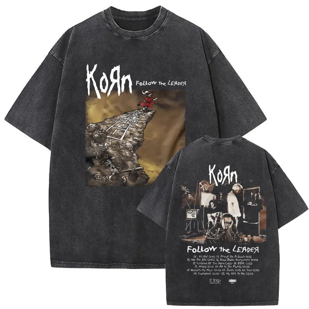 NEXT STREET Vintage Korn Graphic TEE
