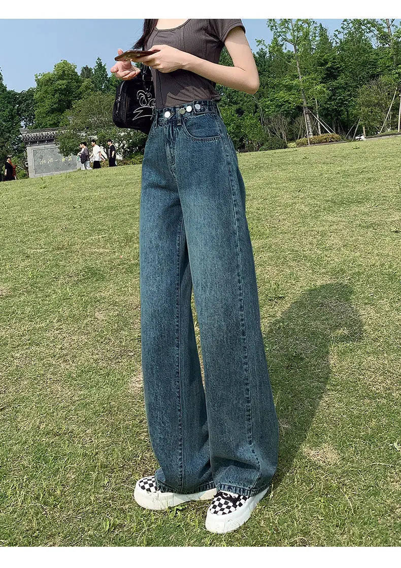NEXT STREET Gridline High Waist Jeans
