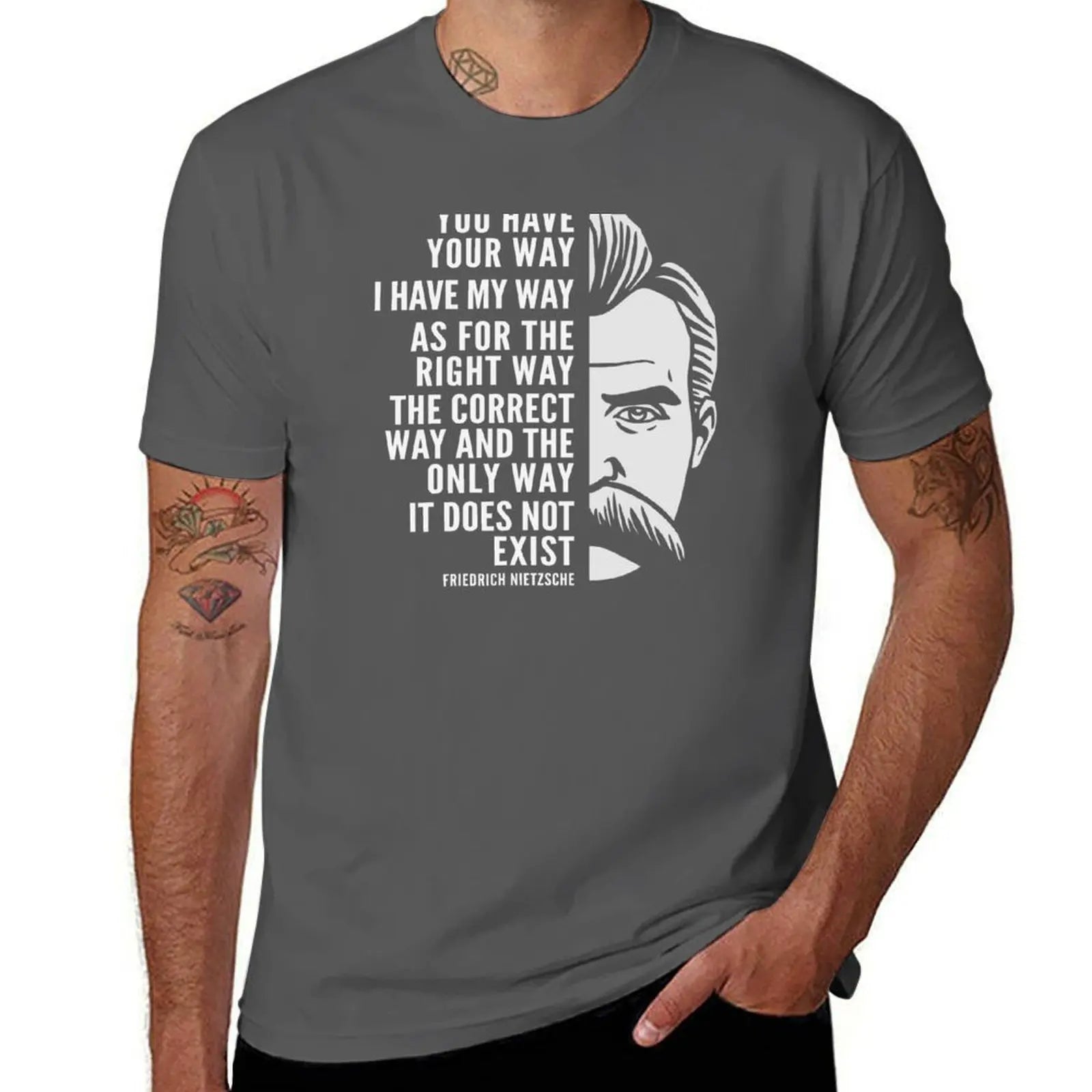 NEXT STREET Nietzsche Quote Tech TEE