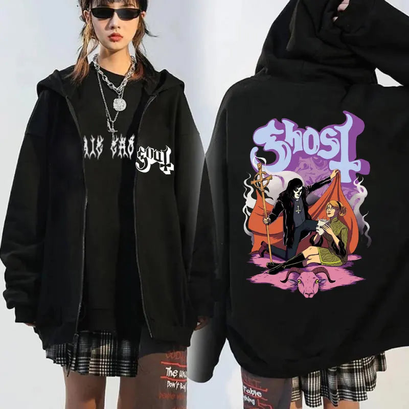 NEXT STREET Y2K Gothic Butterfly Hoodie