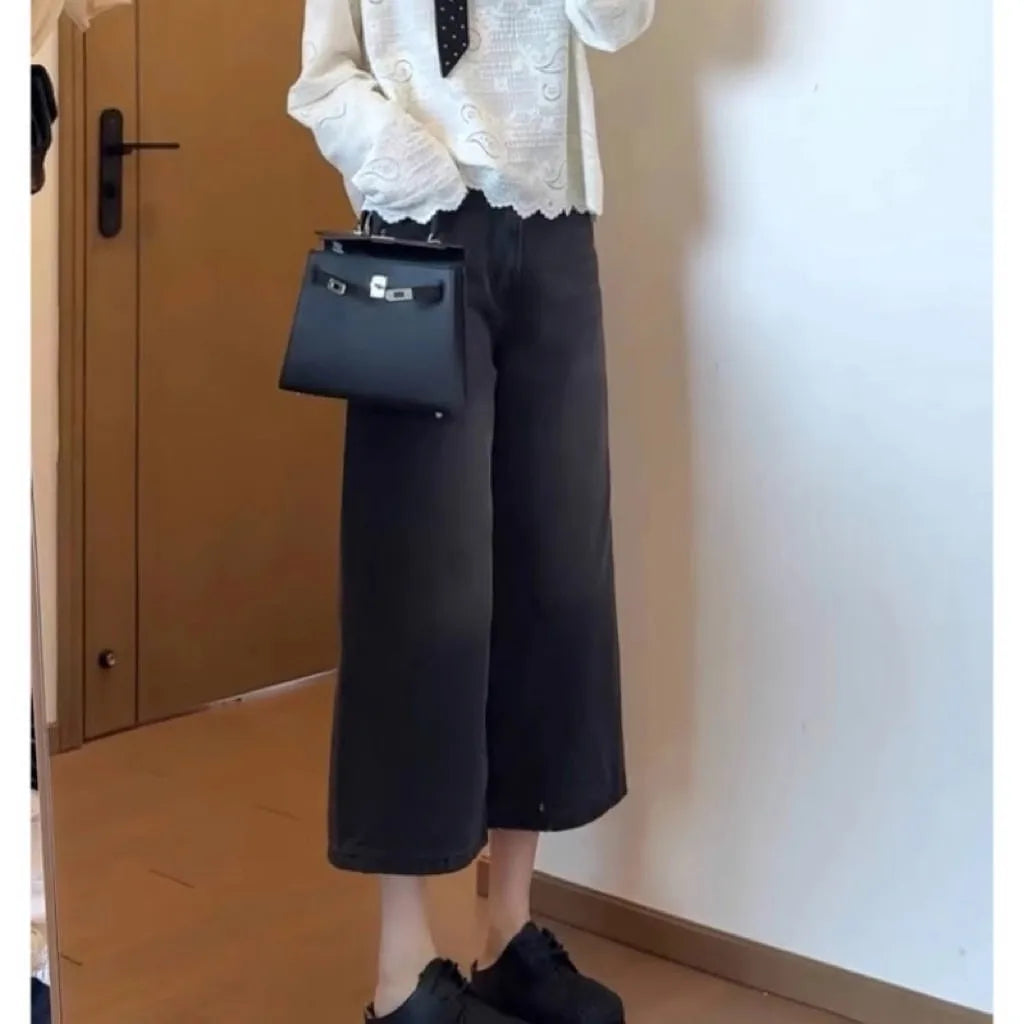 NEXT STREET Retro High-Waist Wide Leg Jeans