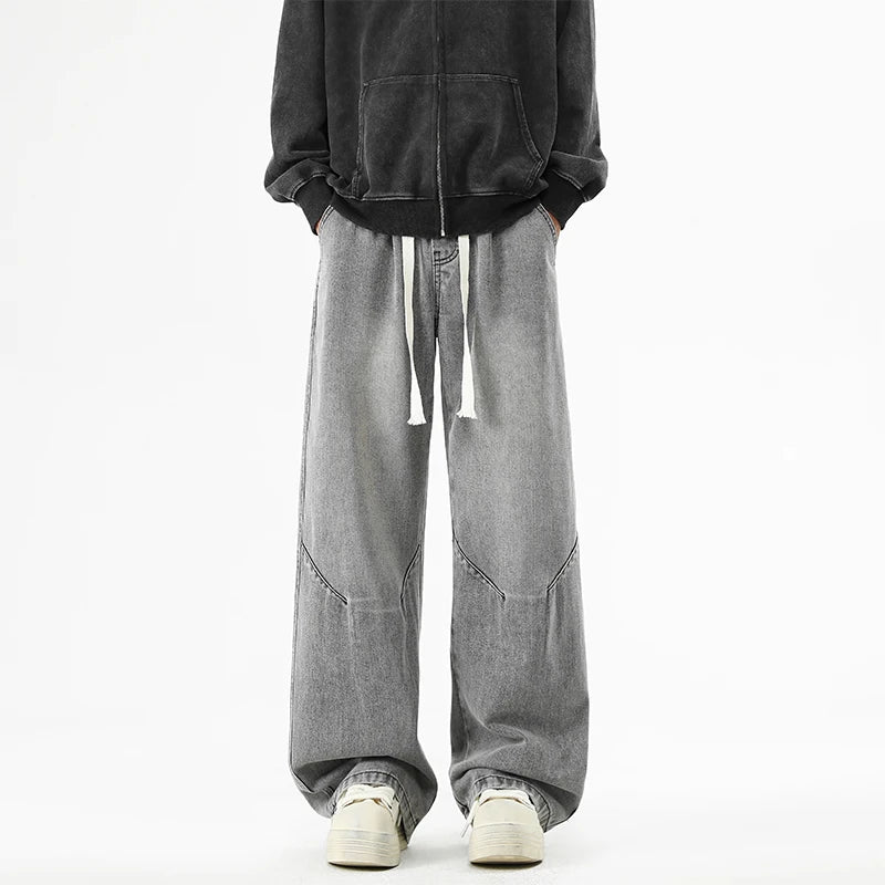 NEXT STREET Wide Leg Distressed Jeans