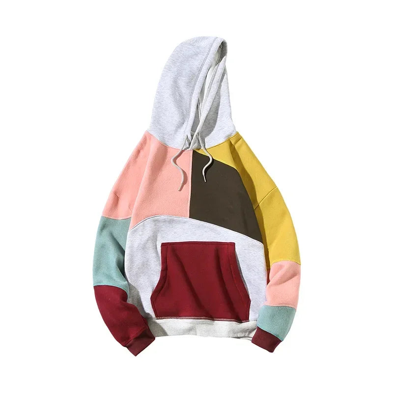 NEXT STREET Patchwork Heavyweight Hoodie