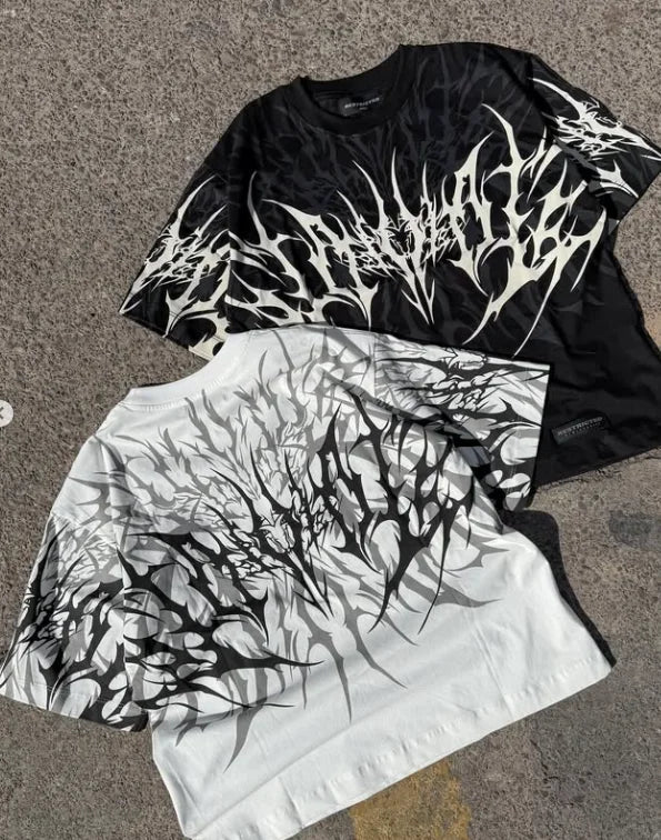 NEXT STREET Thorn Texture Y2K TEE
