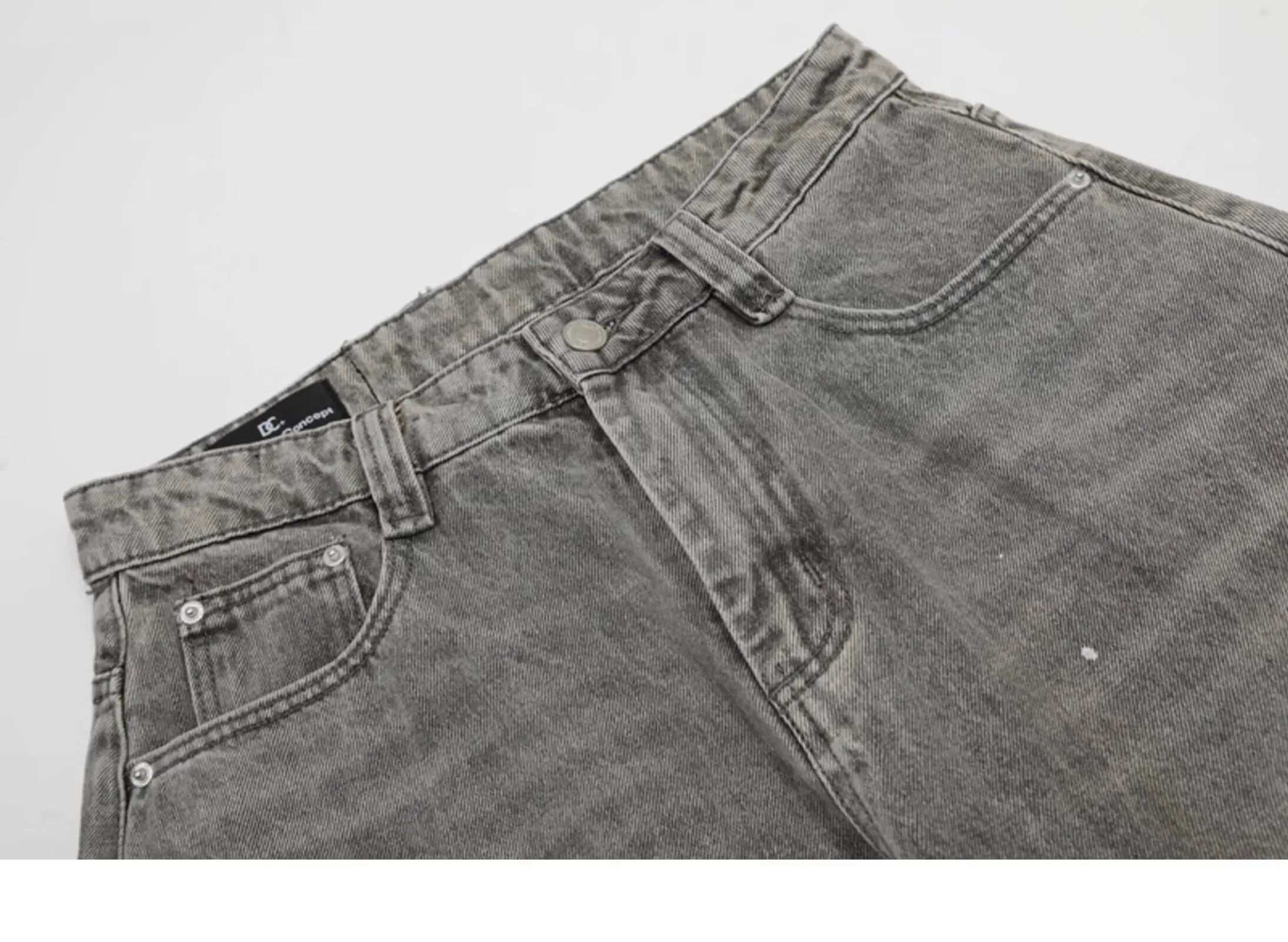 NEXT STREET Curved Knife Vintage Grey Jeans