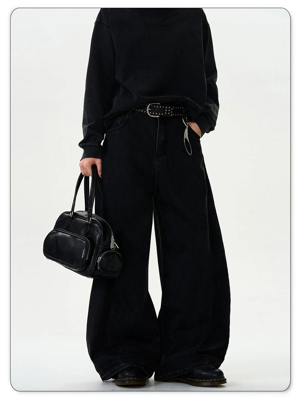 NEXT STREET Curved Knife Wide-Leg Jeans