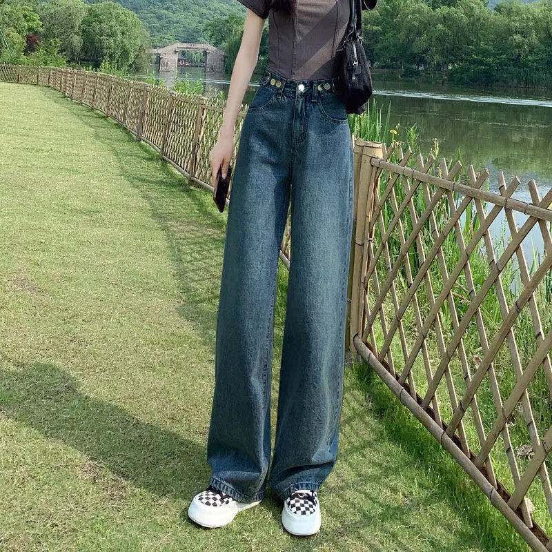 NEXT STREET Gridline High Waist Jeans