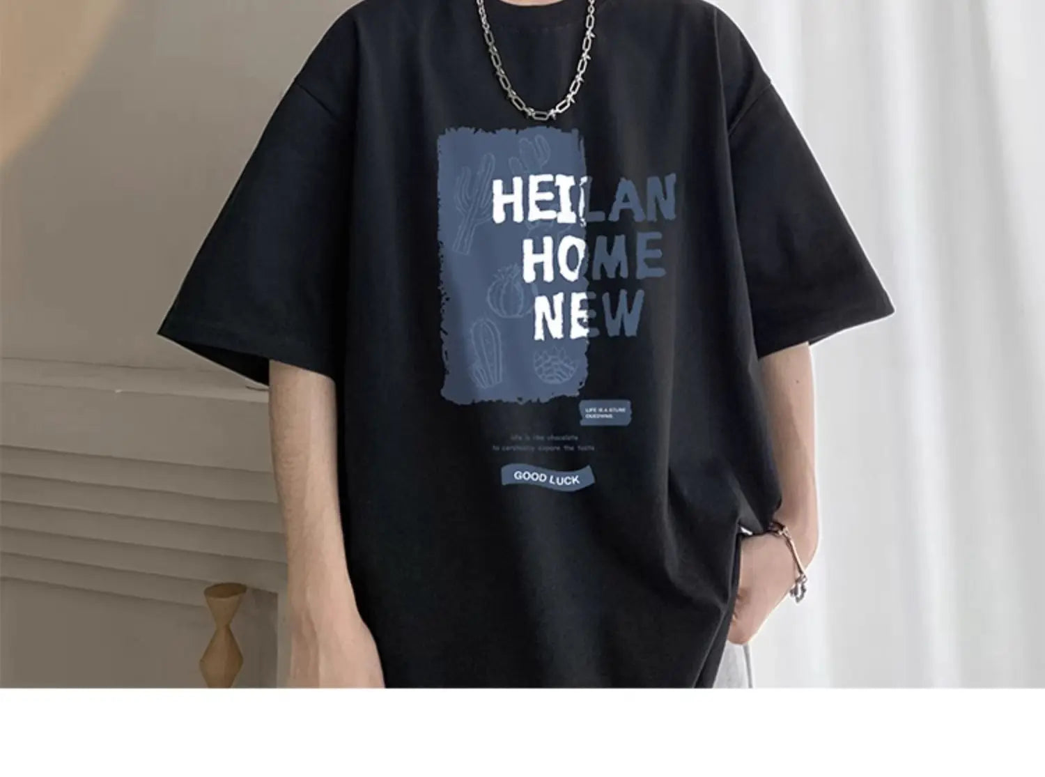 NEXT STREET Loose Tech-Print TEE