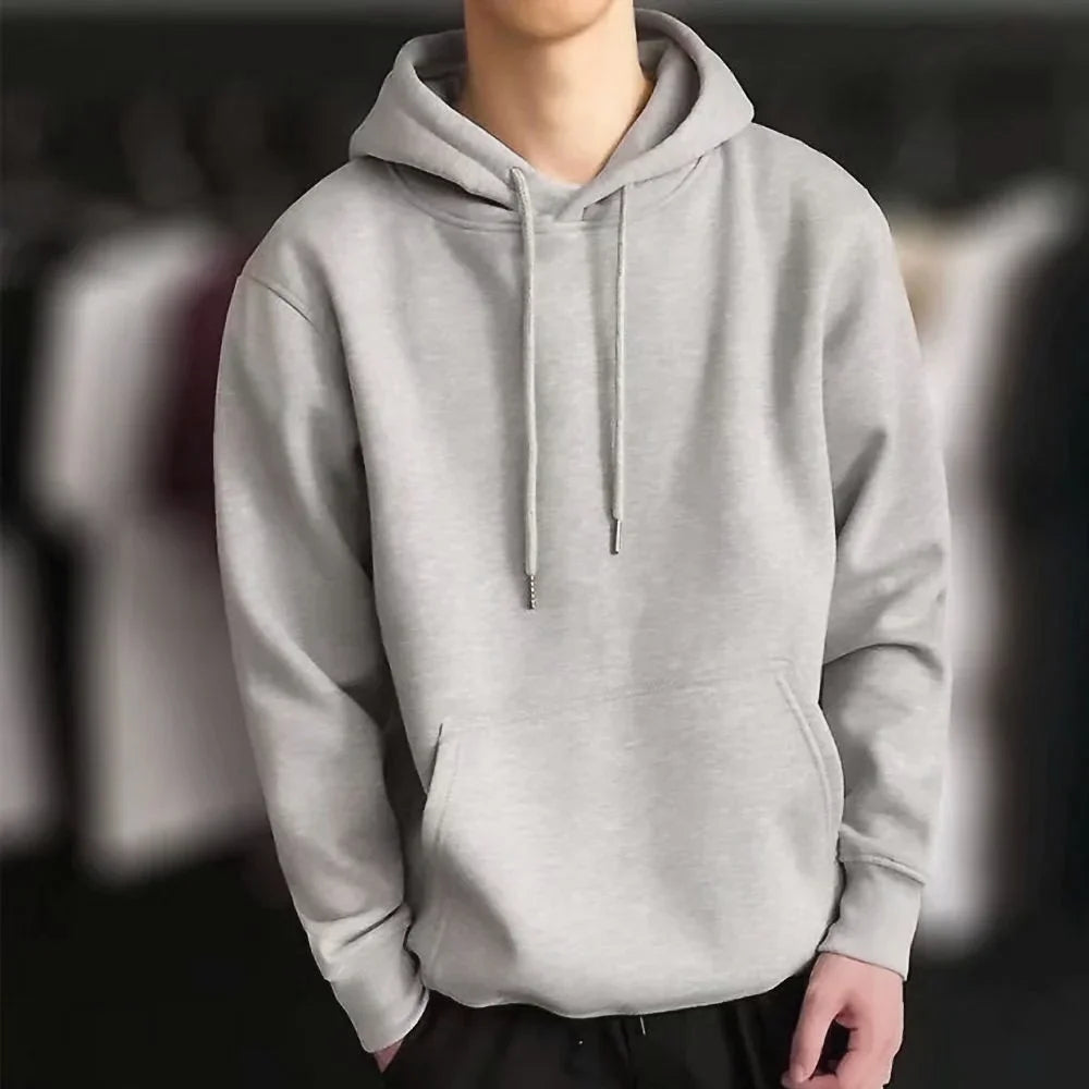 NEXT STREET Solid Fleece Hoodie