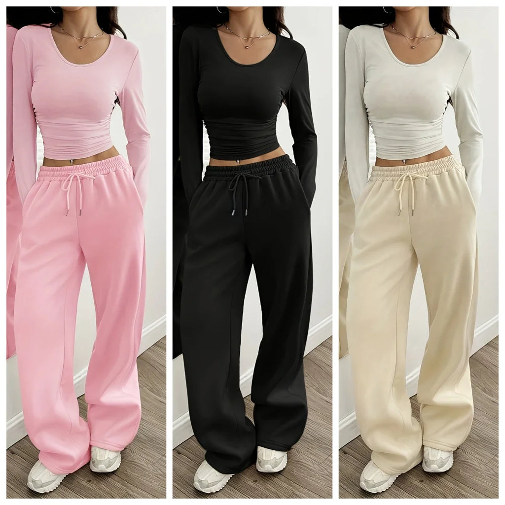 NEXT STREET Wide Leg Cotton Jogging Pant