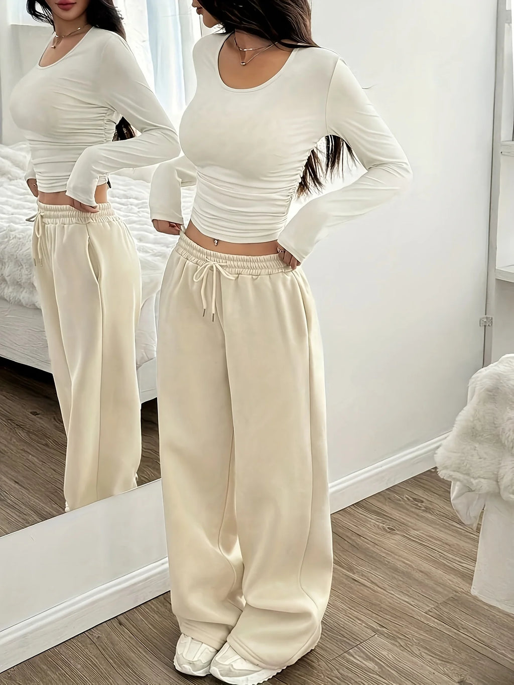 NEXT STREET Wide Leg Cotton Jogging Pant